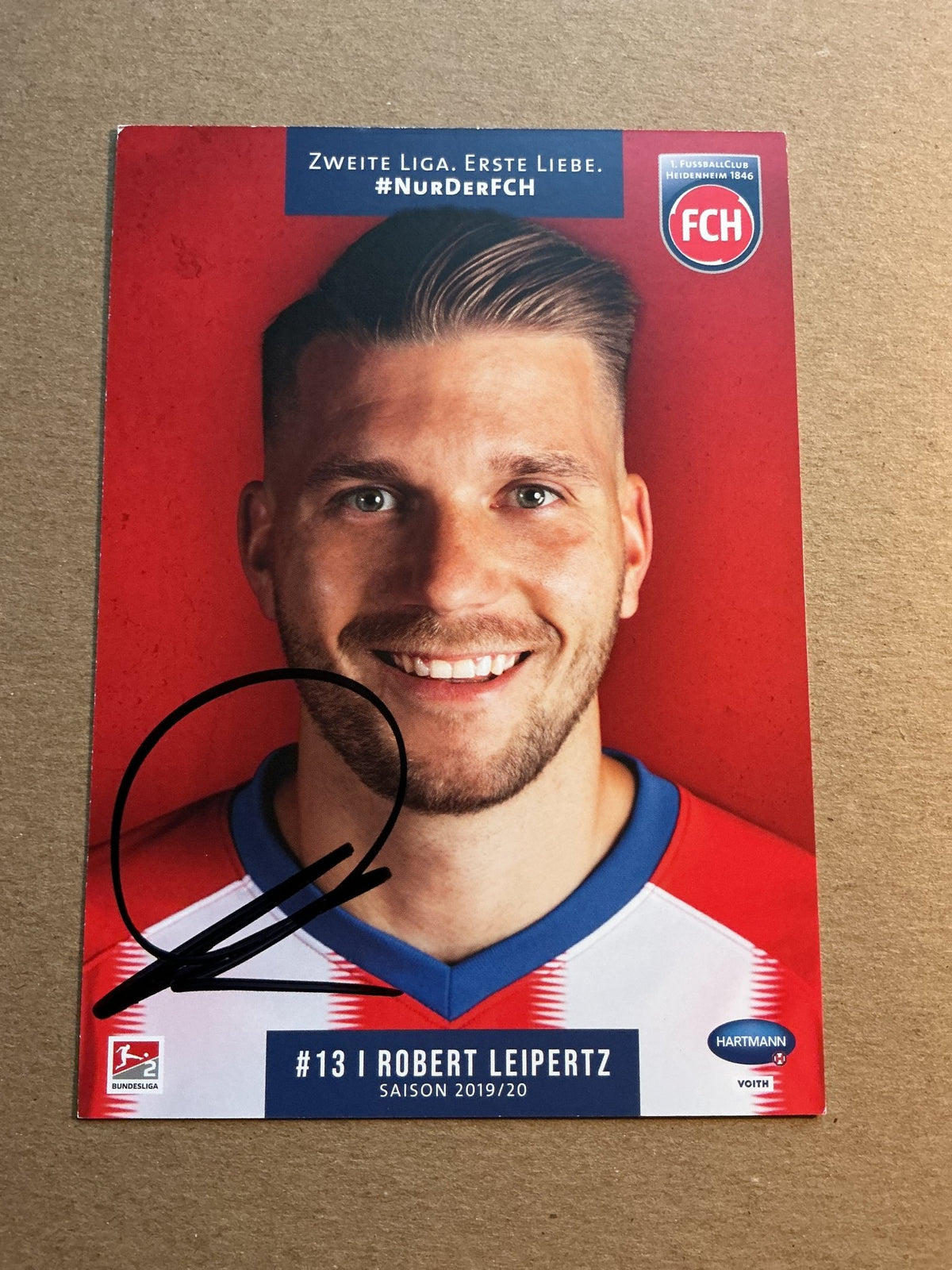 Robert Leipertz, Germany 🇩🇪 1.FC Heidenheim 2019/20 hand signed - Autographs-World