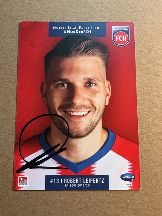 Robert Leipertz, Germany 🇩🇪 1.FC Heidenheim 2019/20 hand signed - Autographs-World