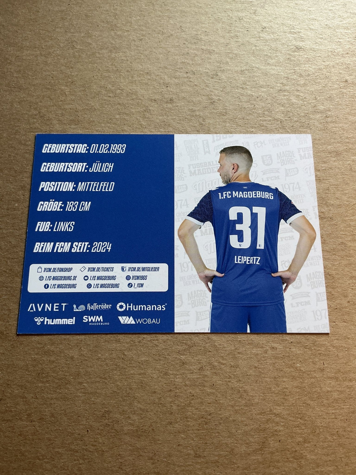 Robert Leipertz, Germany 🇩🇪 1.FC Magdeburg 2024/25 hand signed - Autographs-World