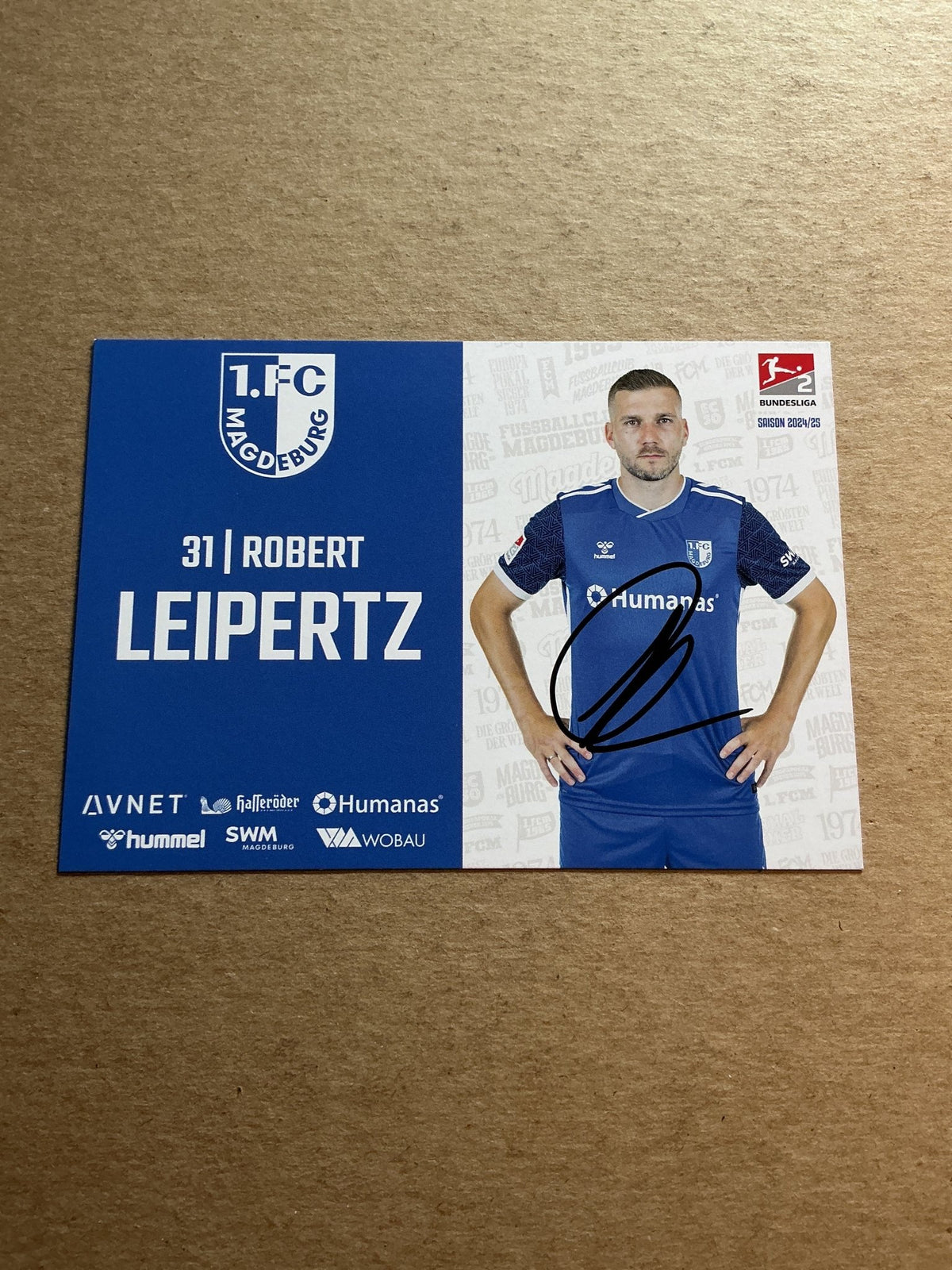 Robert Leipertz, Germany 🇩🇪 1.FC Magdeburg 2024/25 hand signed - Autographs-World