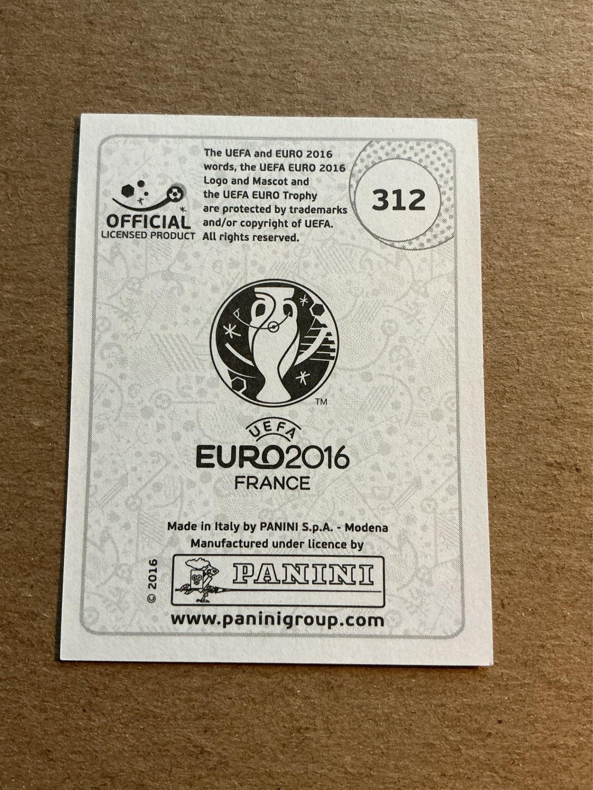 Robert Lewandowski, Poland 🇵🇱 UEFA Euro 2016 Panini hand signed - Autographs-World