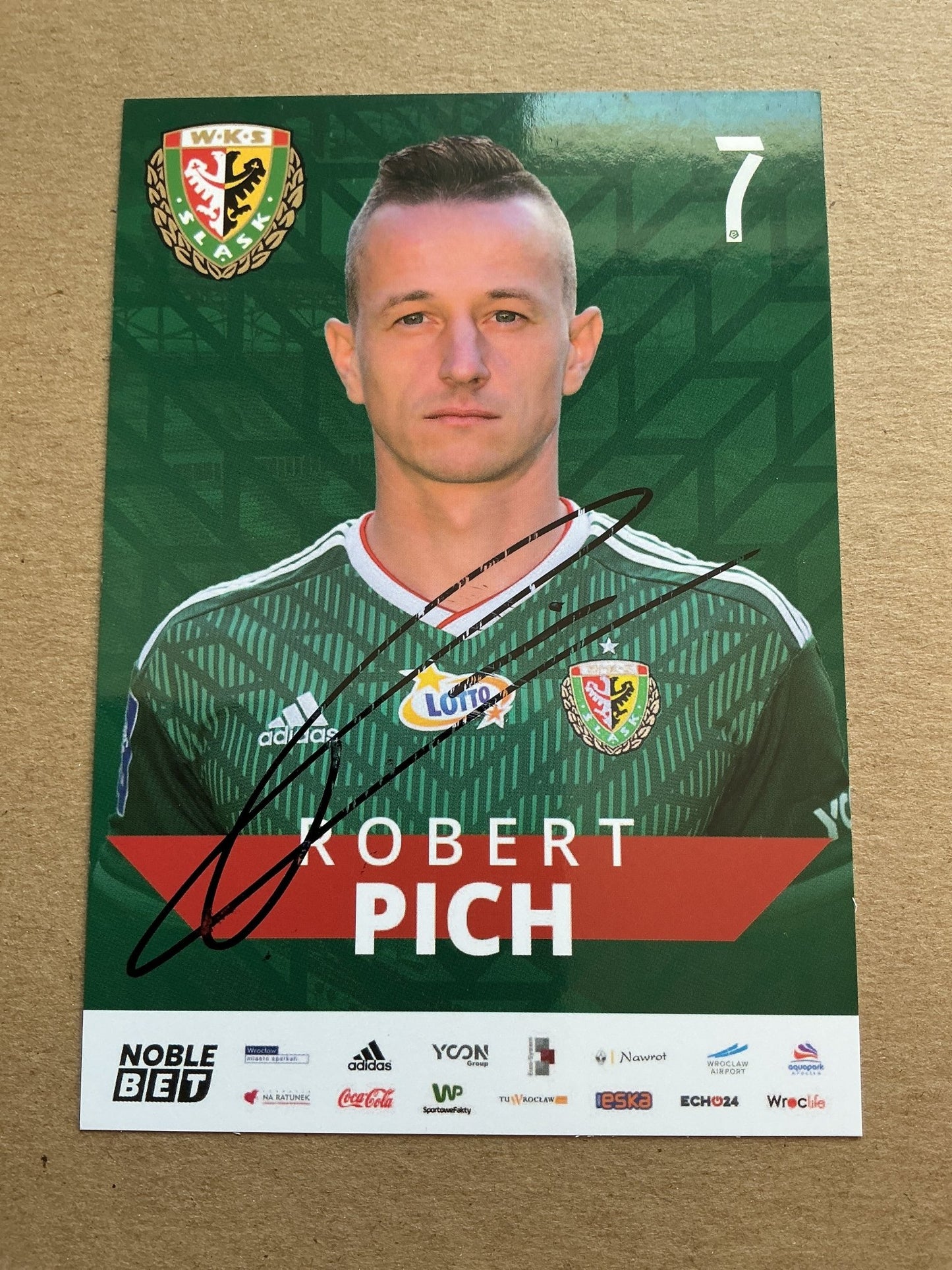 Robert Pich, Slovakia 🇸🇰 Śląsk Wrocław 2019/20 hand signed - Autographs-World