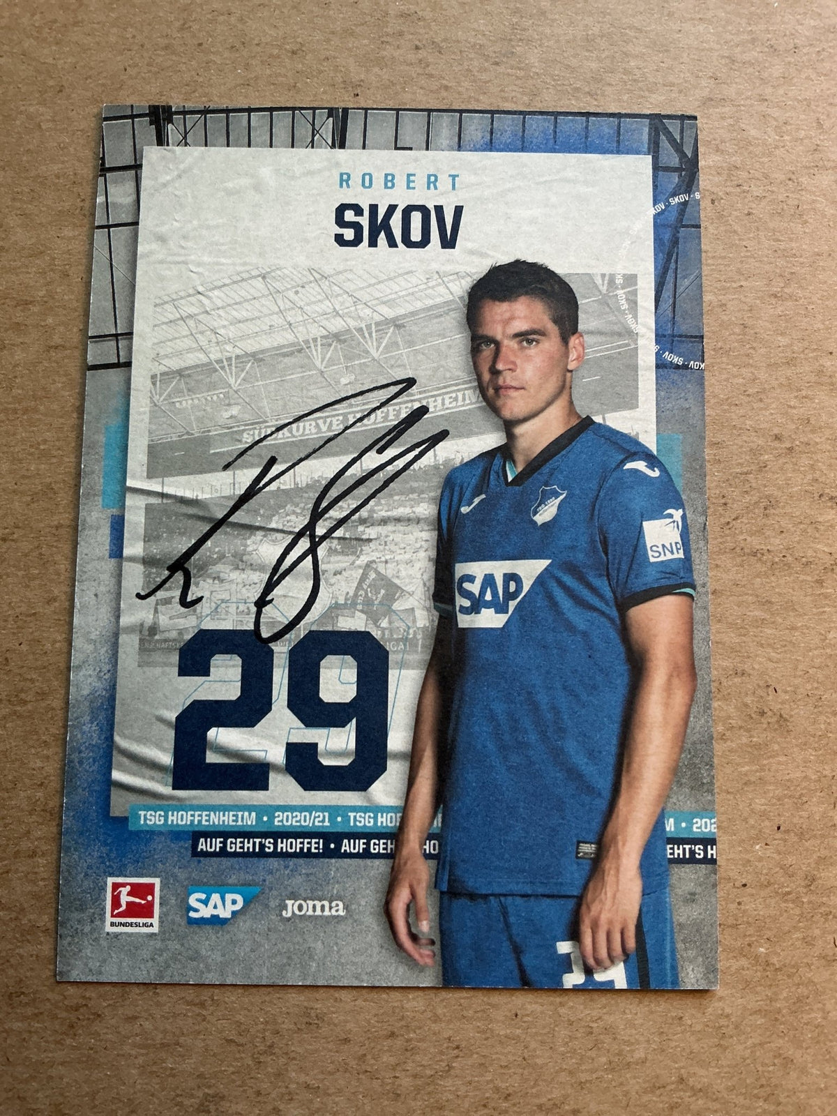Robert Skov, Denmark 🇩🇰 TSG 1899 Hoffenheim 2020/21 hand signed - Autographs-World