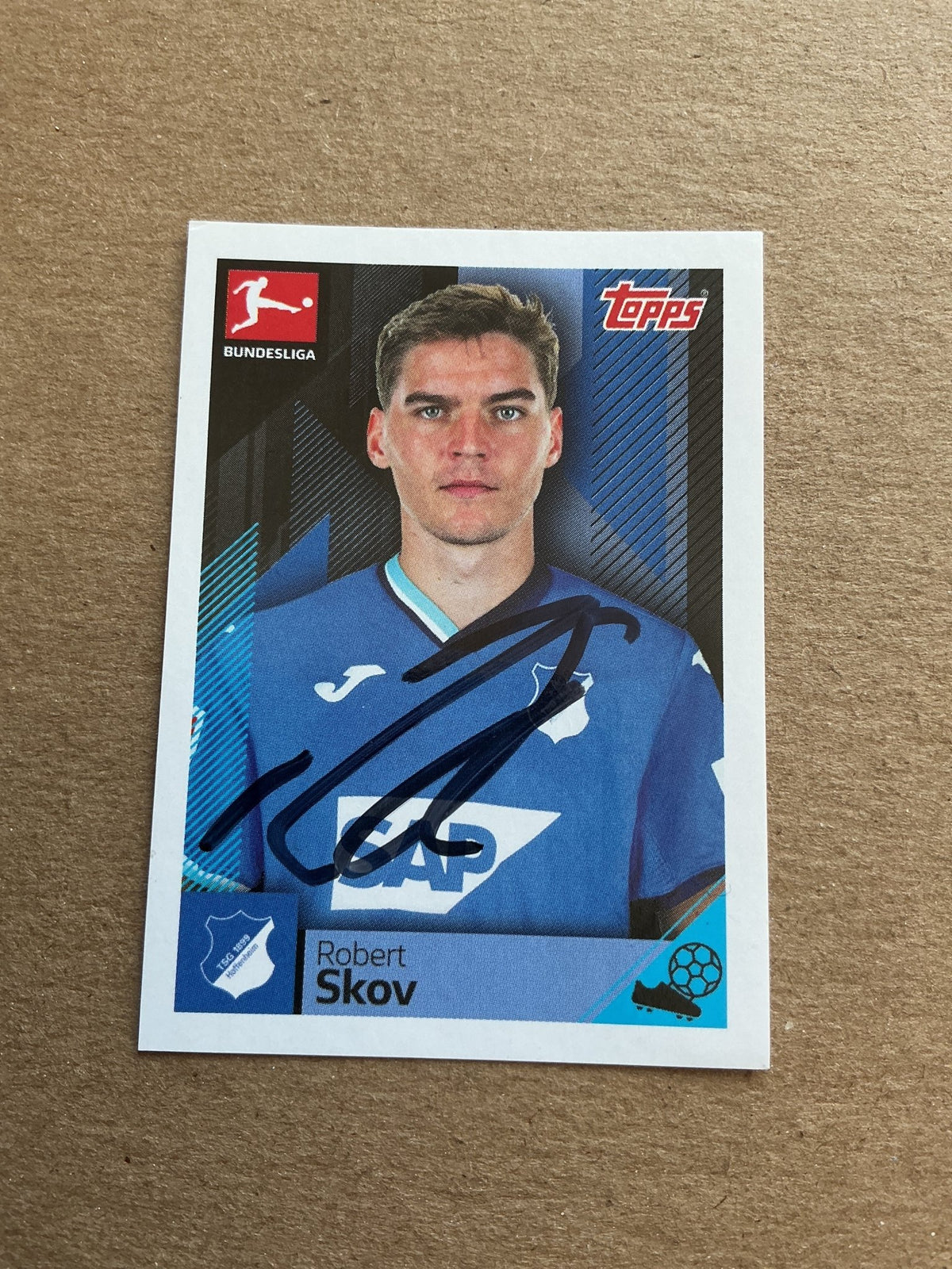 Robert Skov, Denmark 🇩🇰 TSG Hoffenheim 2020/21 Topps hand signed - Autographs-World