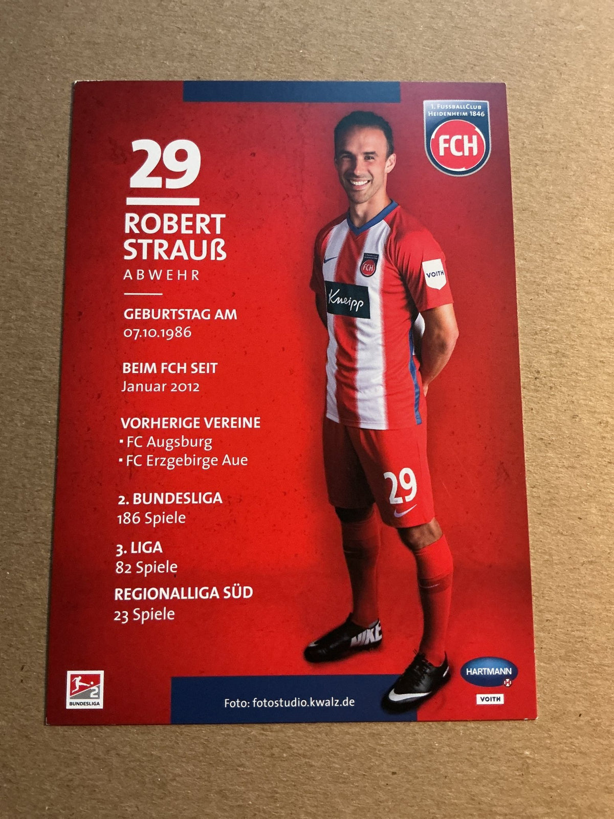 Robert Strauß, Germany 🇩🇪 1.FC Heidenheim 2019/20 hand signed - Autographs-World