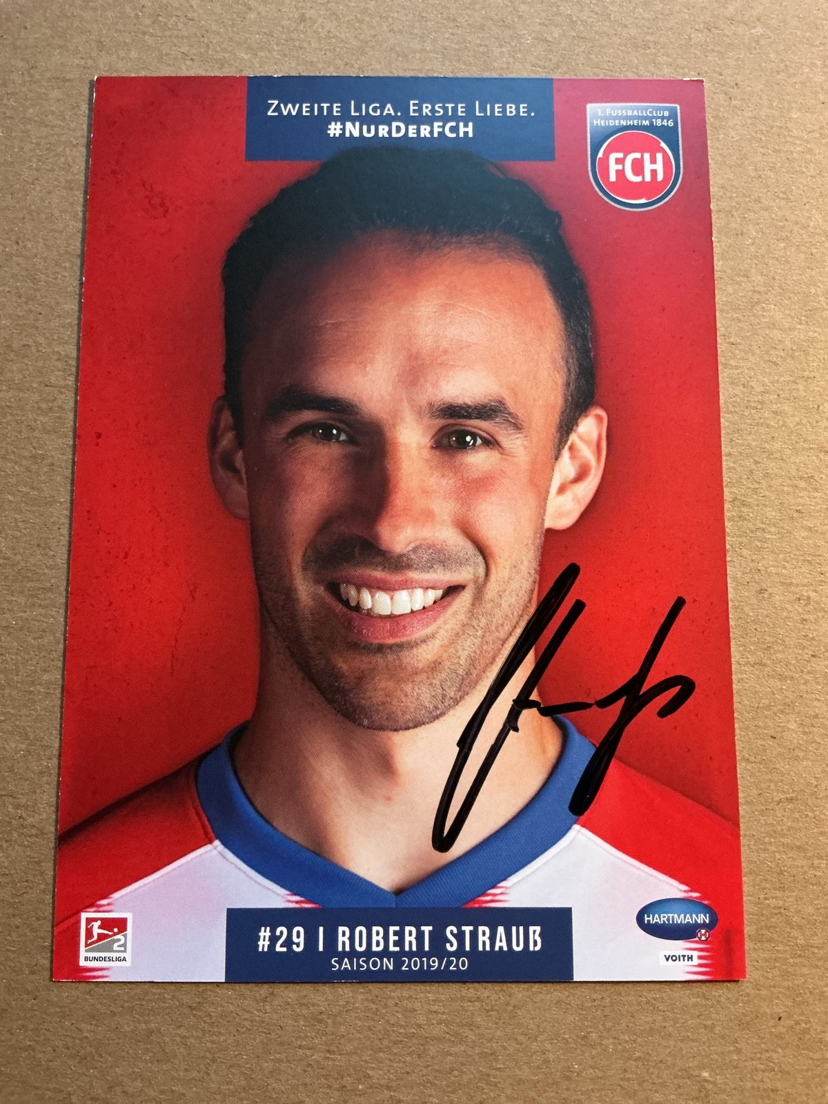 Robert Strauß, Germany 🇩🇪 1.FC Heidenheim 2019/20 hand signed - Autographs-World
