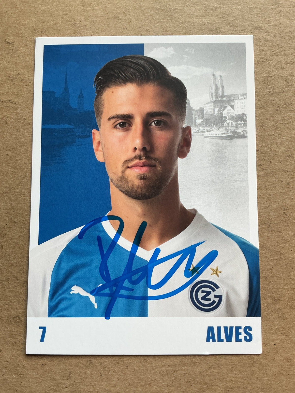 Roberto Alves, Switzerland 🇨🇭 Grasshopper Zürich 2019/20 hand signed - Autographs-World