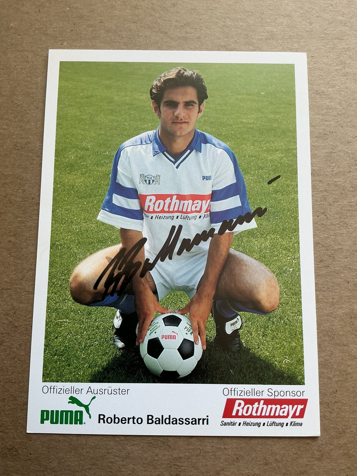 Roberto Baldassarri, Italy 🇮🇹 FC Zürich 1992/93 hand signed - Autographs-World