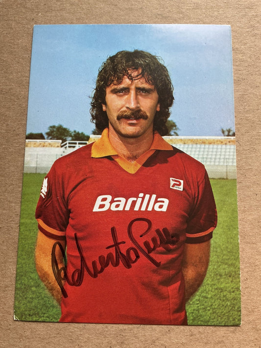 Roberto Pruzzo, Italy 🇮🇹 AS Roma 1982/83 hand signed - Autographs-World