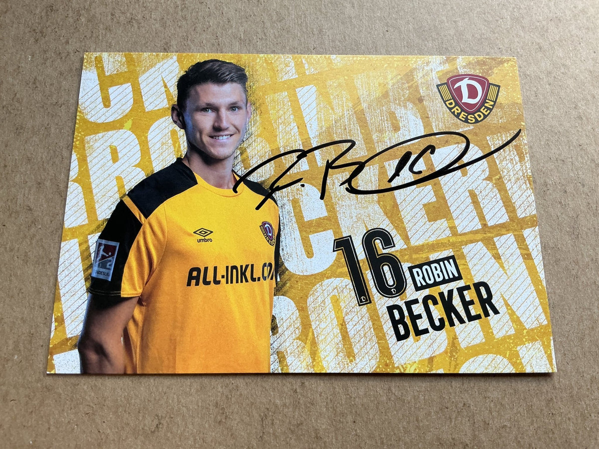Robin Becker, Germany 🇩🇪 Dynamo Dresden 2021/22 hand signed - Autographs-World