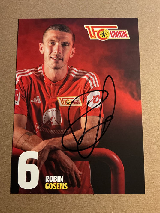 Robin Gosens, Germany 🇩🇪 1.FC Union Berlin 2023/24 hand signed - Autographs-World