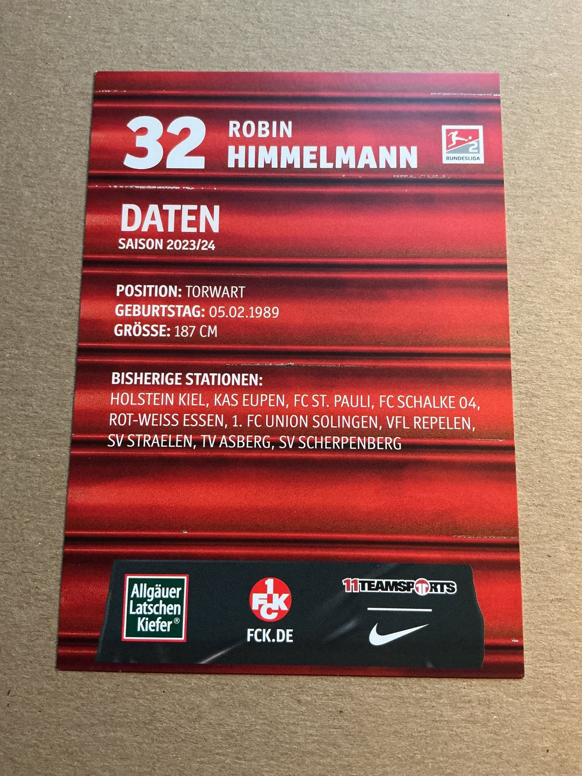 Robin Himmelmann, Germany 🇩🇪 1.FC Kaiserslautern 2023/24 hand signed - Autographs-World