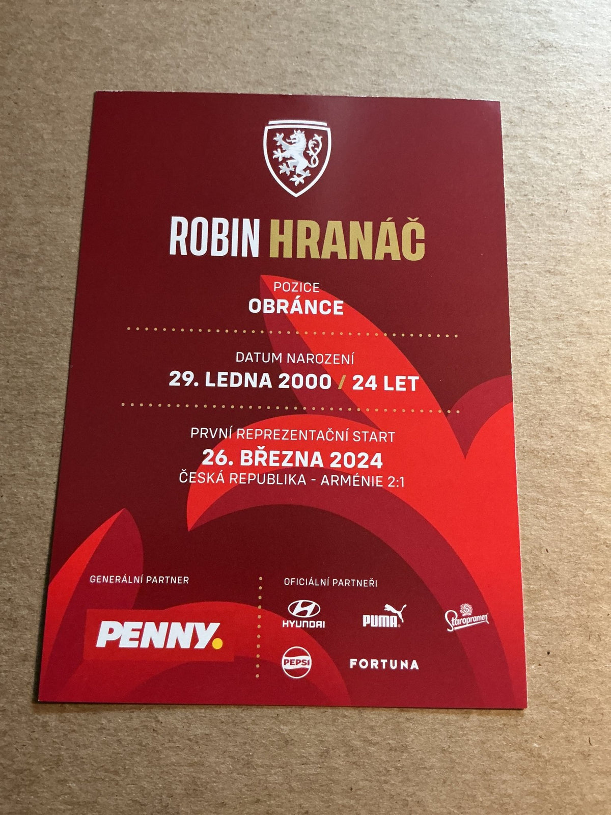 Robin Hranac, Czech Republic 🇨🇿 2023 hand signed - Autographs-World