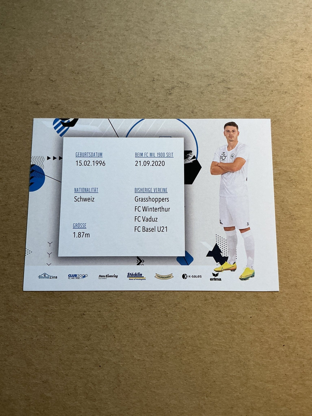 Robin Kamber, Switzerland 🇨🇭 FC Wil 2021/22 hand signed - Autographs-World