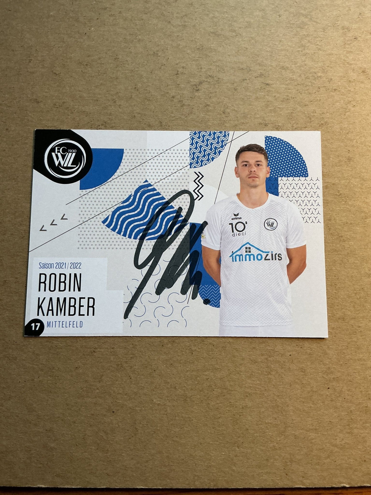Robin Kamber, Switzerland 🇨🇭 FC Wil 2021/22 hand signed - Autographs-World