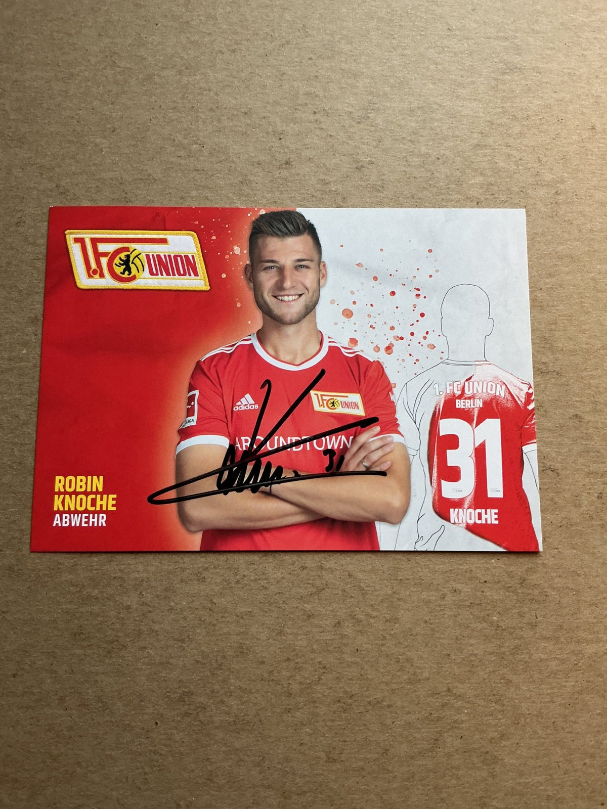 Robin Knoche, Germany 🇩🇪 1.FC Union Berlin 2021/22 hand signed - Autographs-World