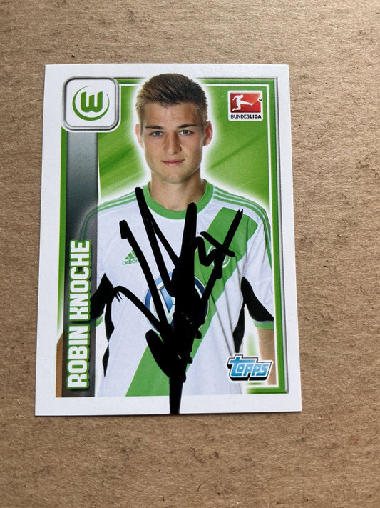 Robin Knoche, Germany 🇩🇪 VfL Wolfsburg 2013/14 Topps hand signed - Autographs-World