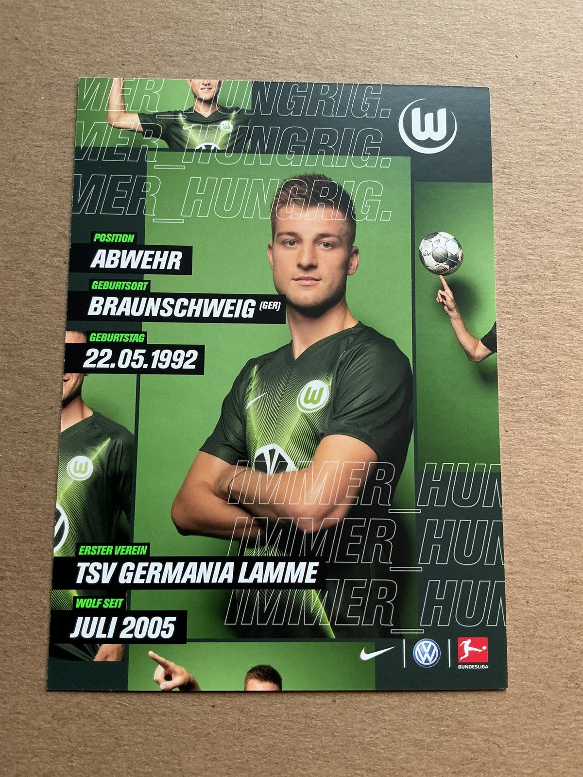 Robin Knoche, Germany 🇩🇪 VfL Wolfsburg 2019/20 hand signed - Autographs-World