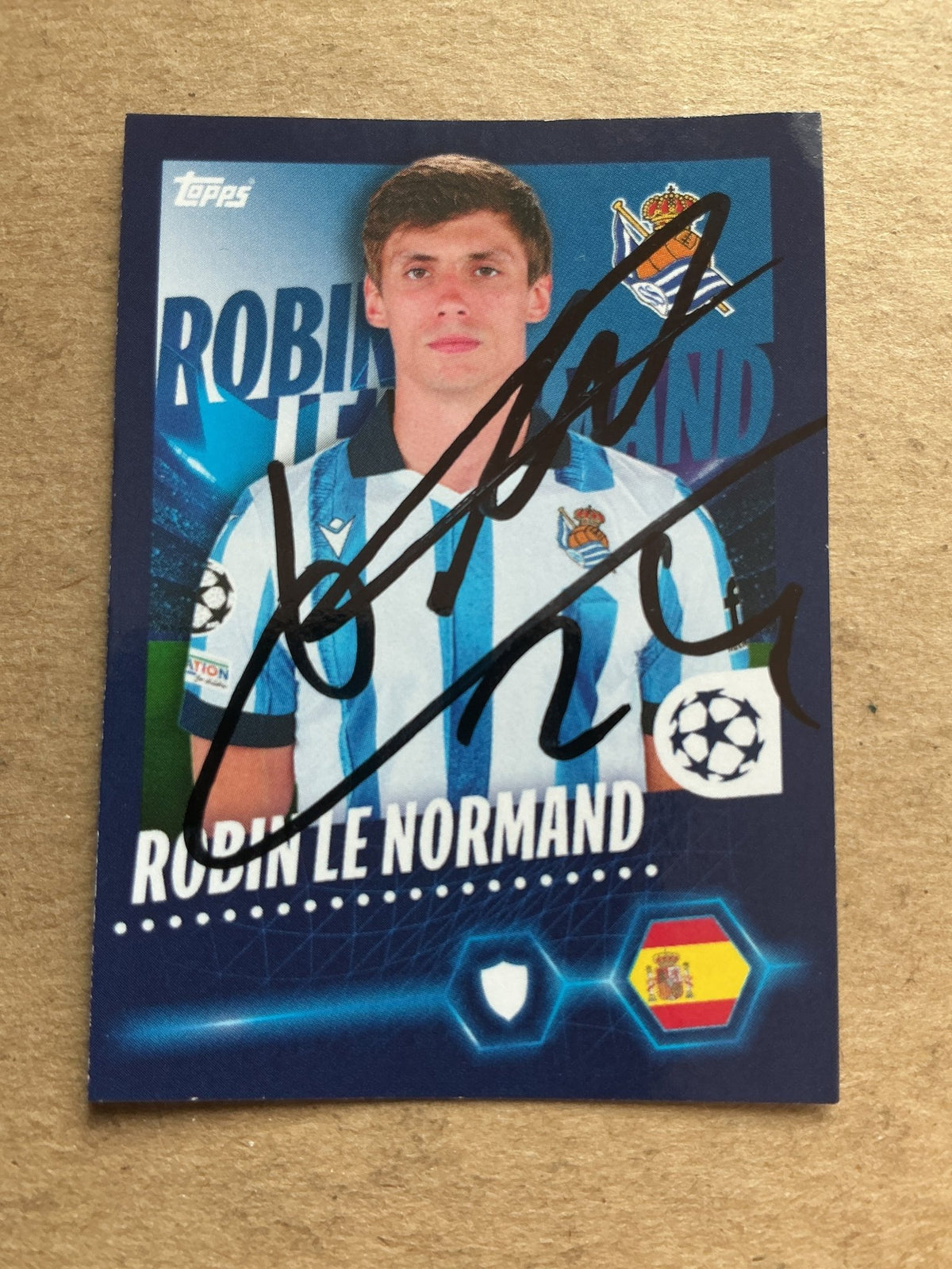 Robin Le Normand, Spain 🇪🇸 Real Sociedad 2023/24 Topps hand signed - Autographs-World