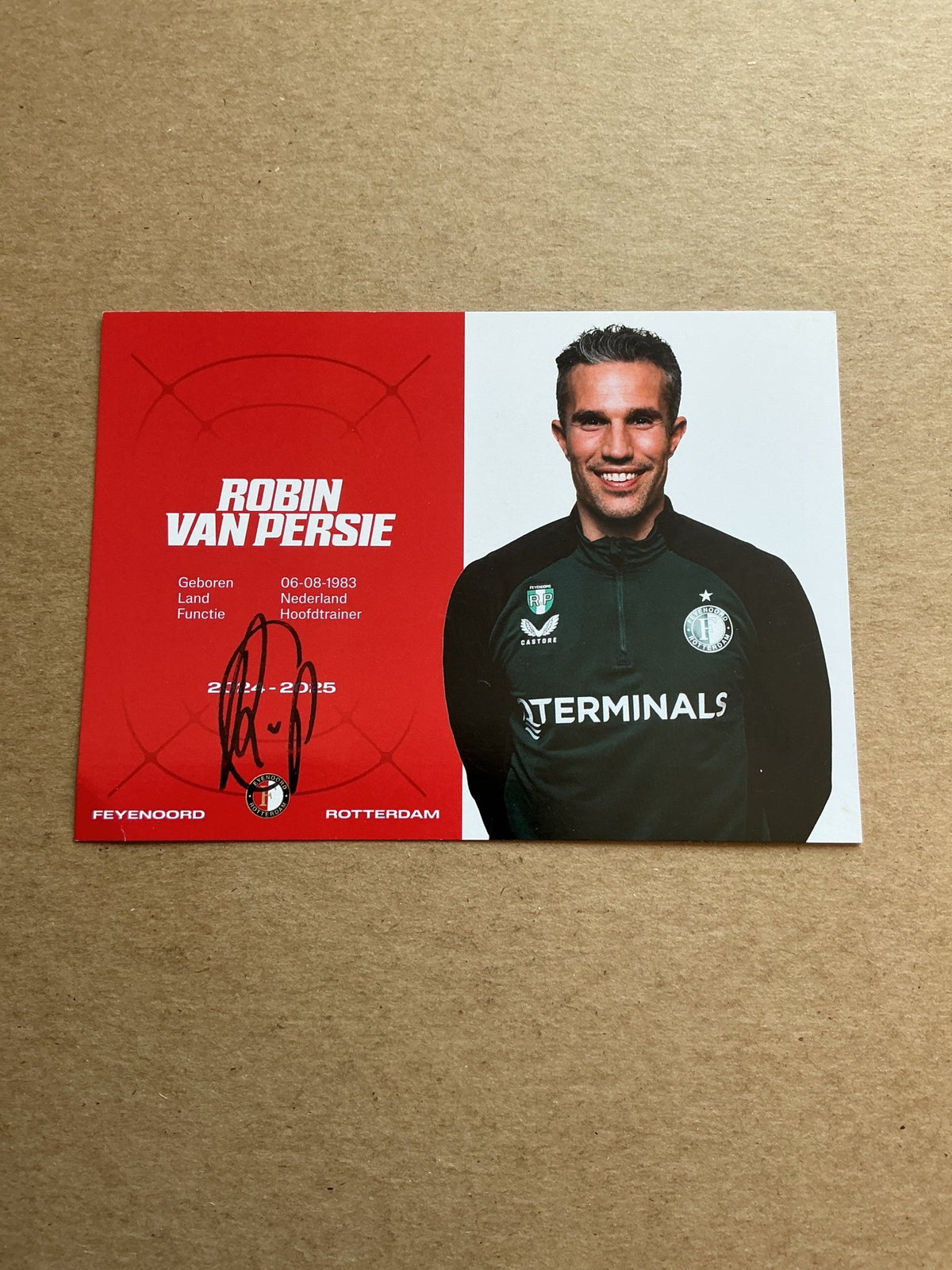 Robin van Persie, Netherlands 🇳🇱 Feyenoord Rotterdam 2024/25 hand signed - Autographs-World
