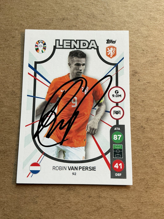 Robin van Persie, Netherlands 🇳🇱 UEFA Euro 2024 hand signed - Autographs-World