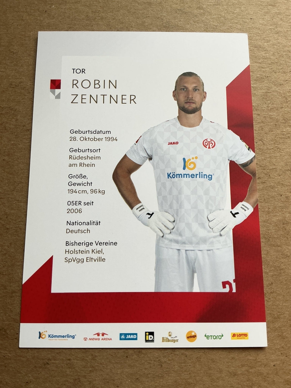 Robin Zentner, Germany 🇩🇪 FSV Mainz 05 2023/24 hand signed - Autographs-World