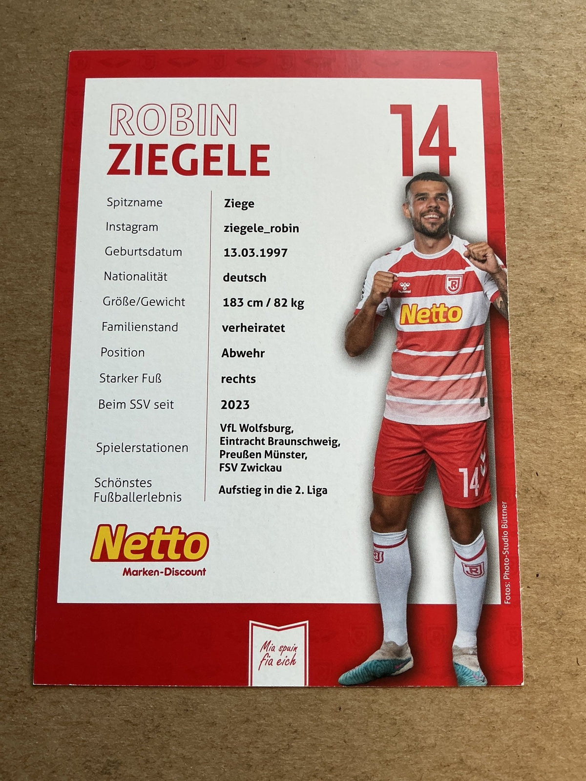 Robin Ziegele, Germany 🇩🇪 SSV Jahn Regensburg 2023/24 hand signed - Autographs-World