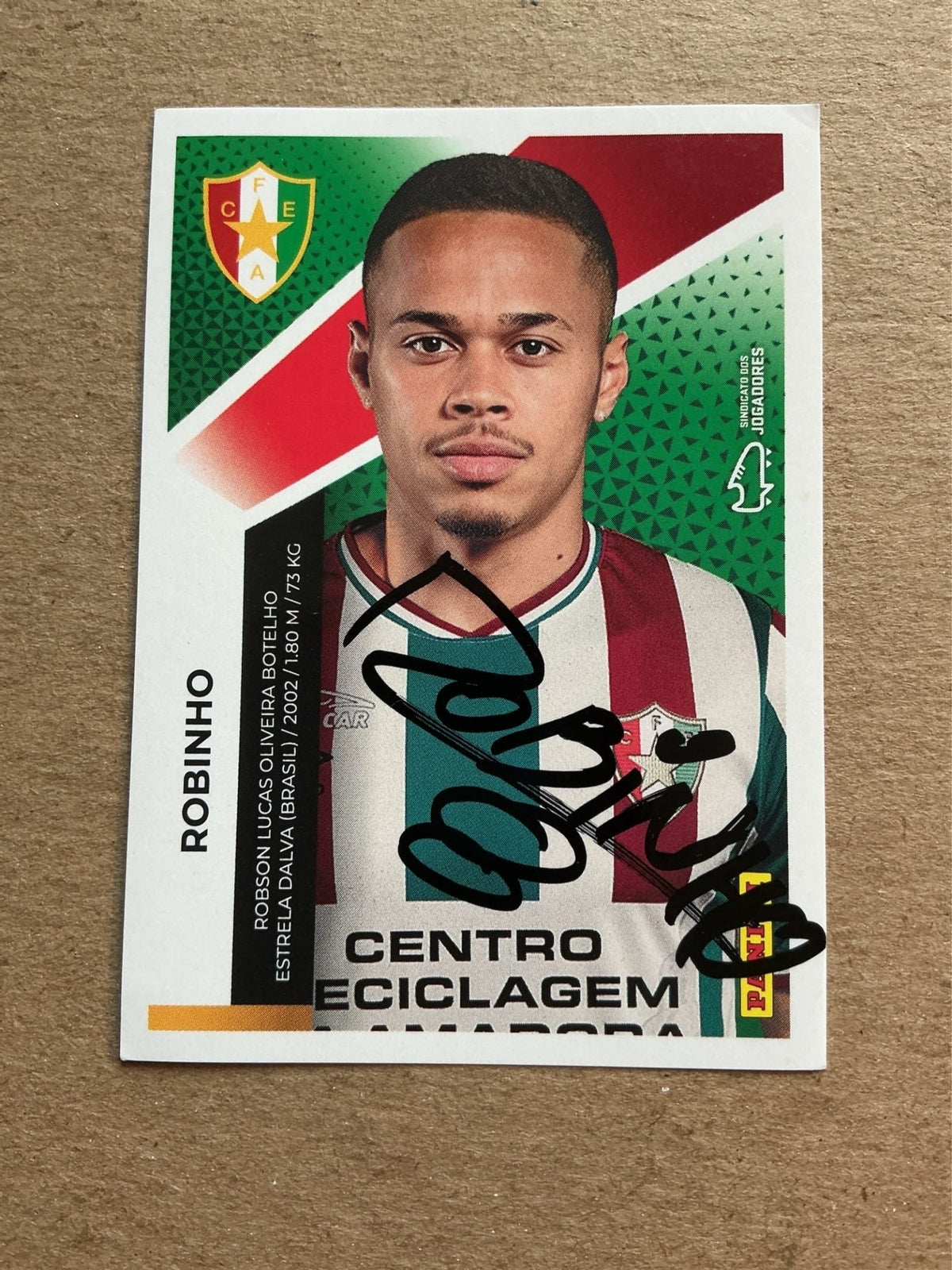 Robinho, Brazil 🇧🇷 Estrela Amadora 2025/26 Panini hand signed - Autographs-World