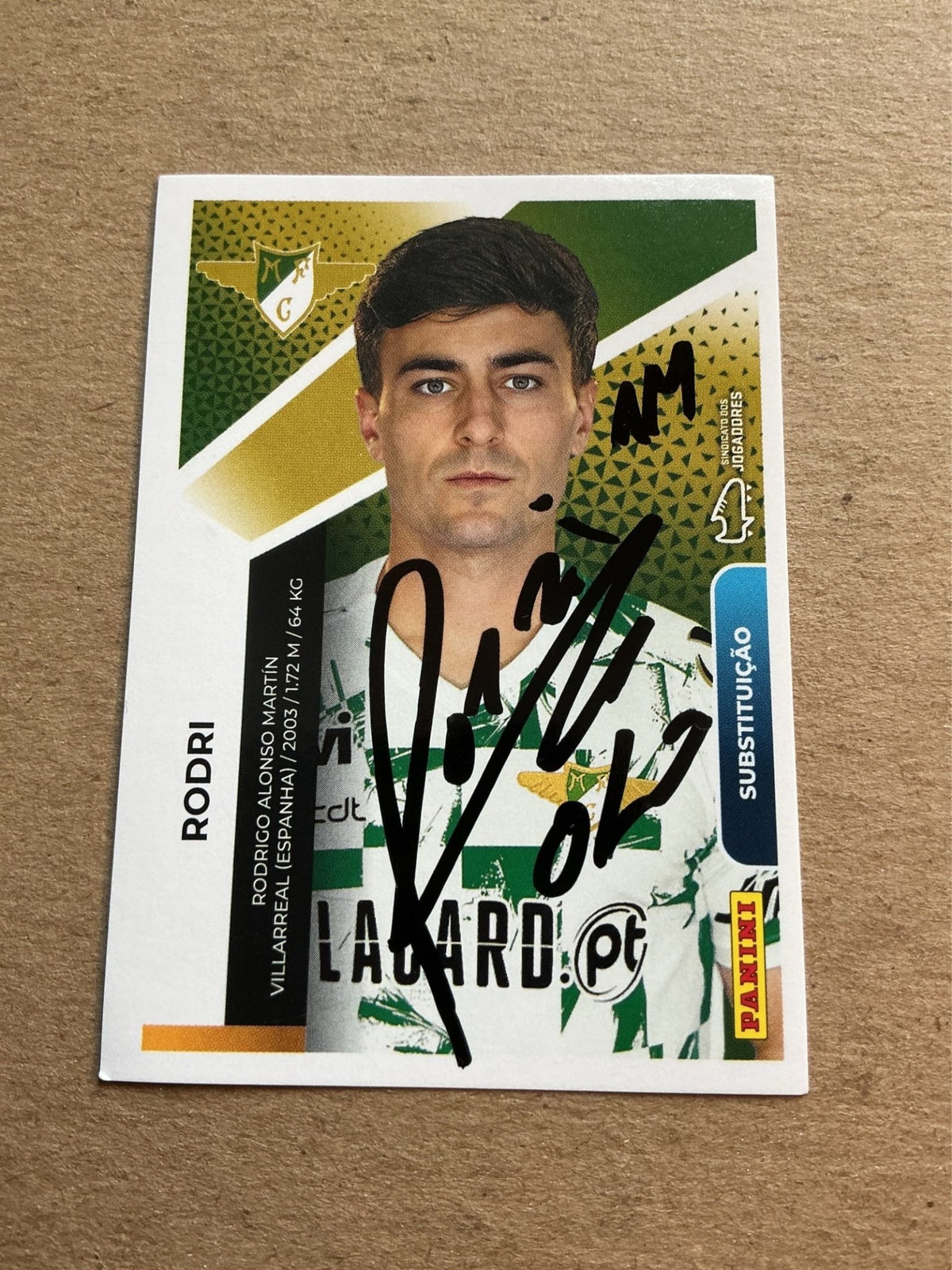 Rodri, Spain 🇪🇸 Moreirense FC 2025/26 Panini hand signed - Autographs-World