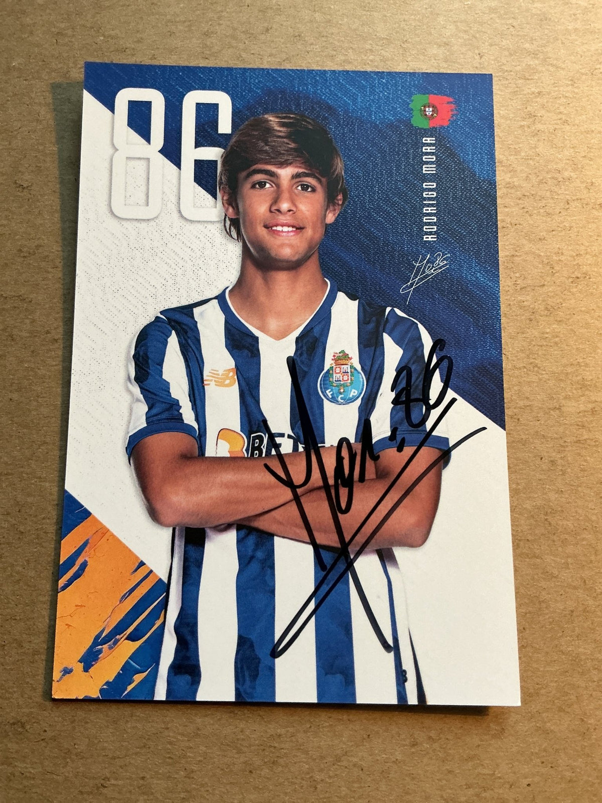 Rodrigo Mora, Portugal 🇵🇹 FC Porto 2024/25 hand signed - Autographs-World