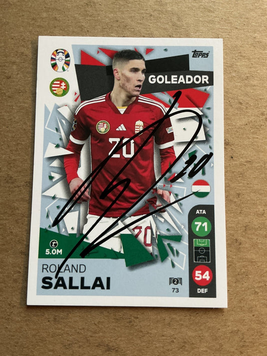Roland Sallai, Hungary 🇭🇺 UEFA Euro 2024 hand signed - Autographs-World