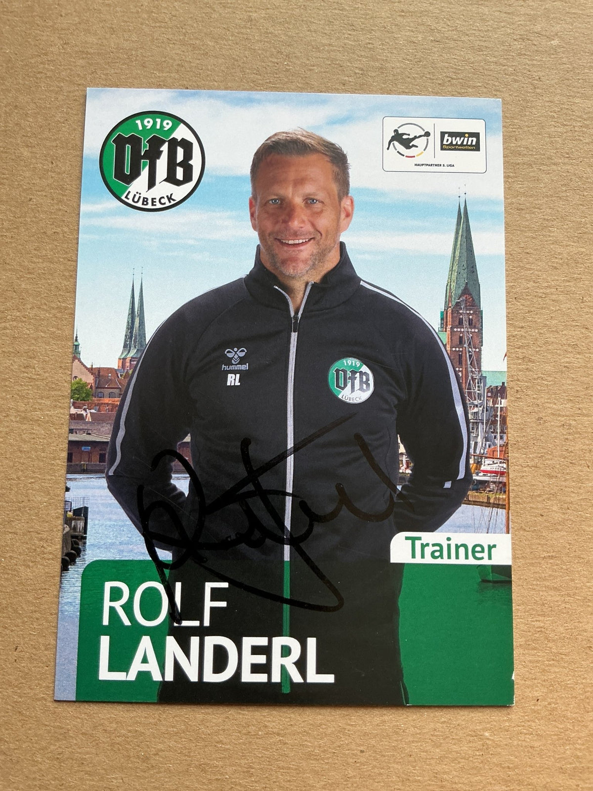 Rolf Landerl, Austria 🇦🇹 VfB Lübeck 2020/21 hand signed - Autographs-World