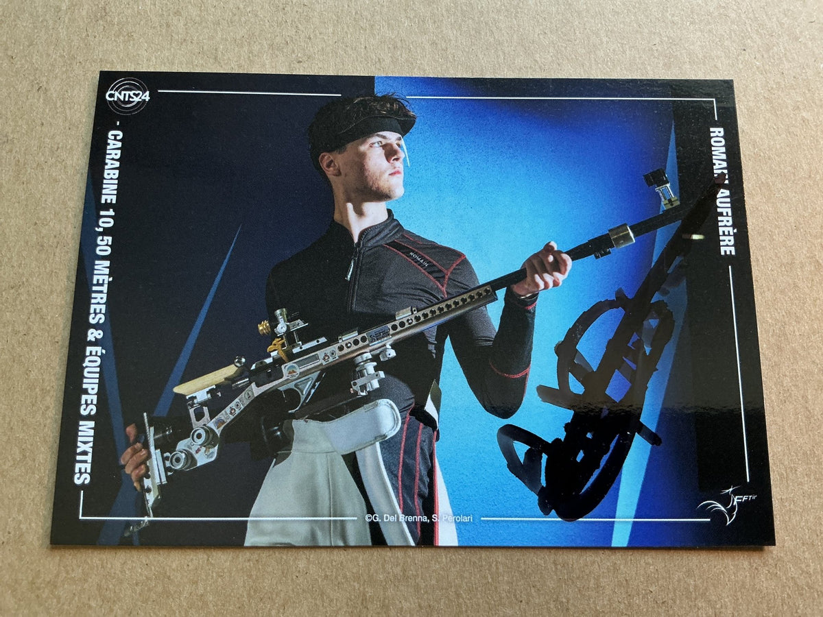 Romain Aufrere, France 🇫🇷 Shooting Olympics 2024 hand signed - Autographs-World