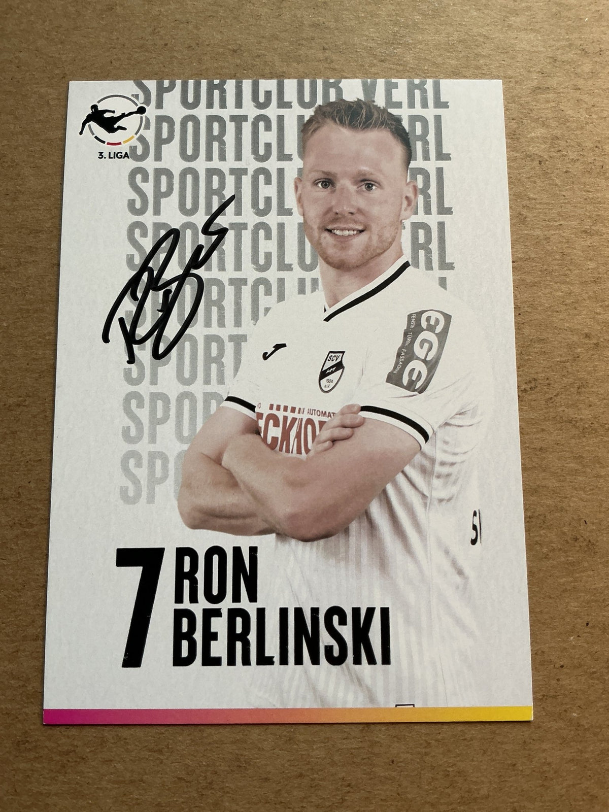 Ron Berlinski, Germany 🇩🇪 SC Verl 2021/22 hand signed - Autographs-World
