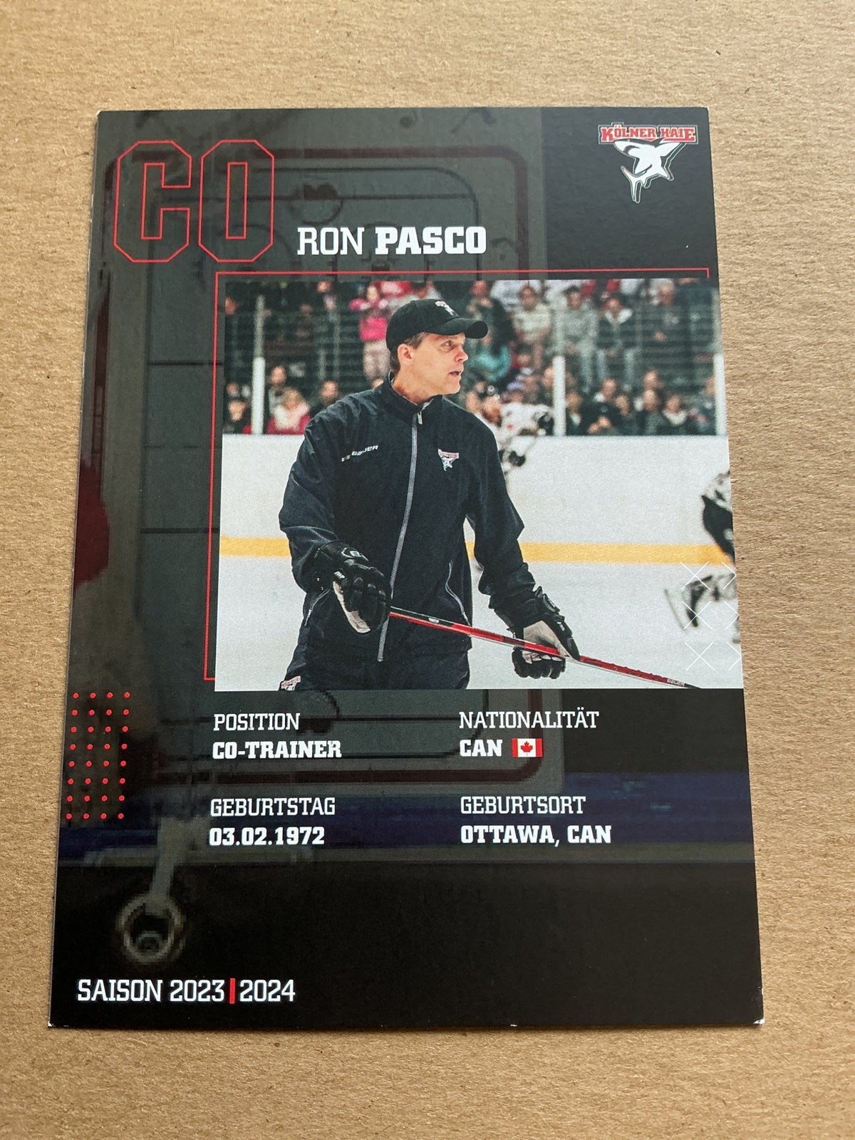 Ron Pasco, Canada 🇨🇦 Kölner Haie 2023/24 hand signed - Autographs-World