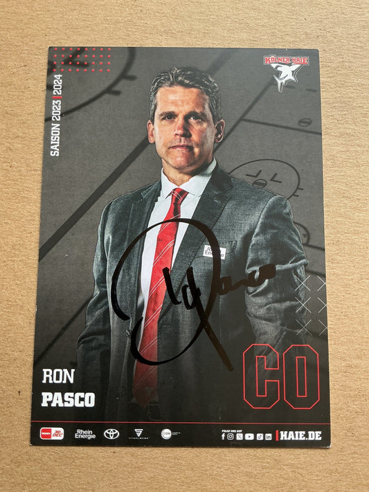 Ron Pasco, Canada 🇨🇦 Kölner Haie 2023/24 hand signed - Autographs-World