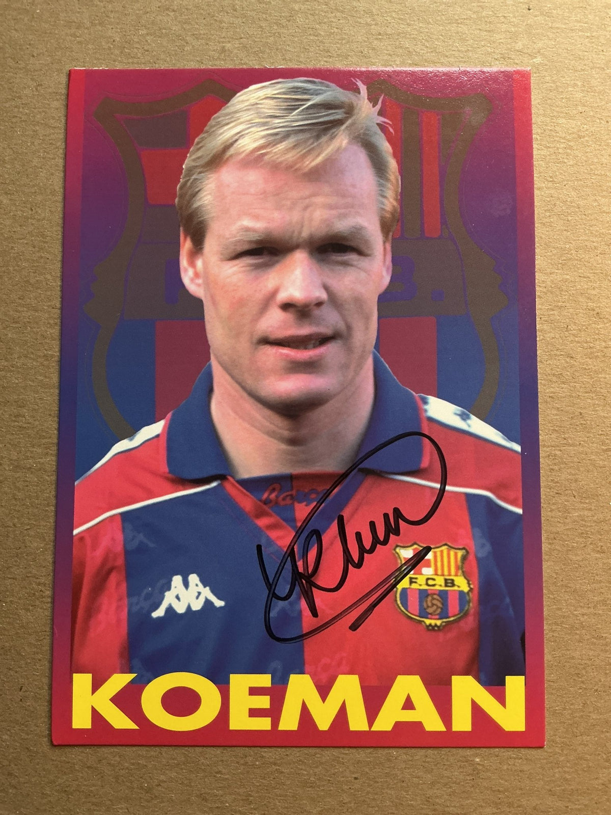 Ronald Koeman, Netherlands 🇳🇱 FC Barcelona 1992/93 hand signed - Autographs-World