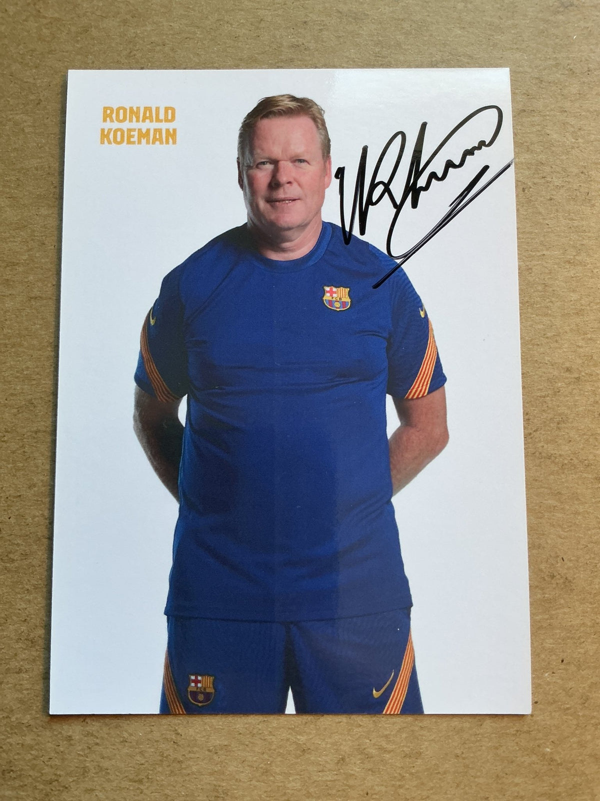 Ronald Koeman, Netherlands 🇳🇱 FC Barcelona 2020/21 hand signed - Autographs-World