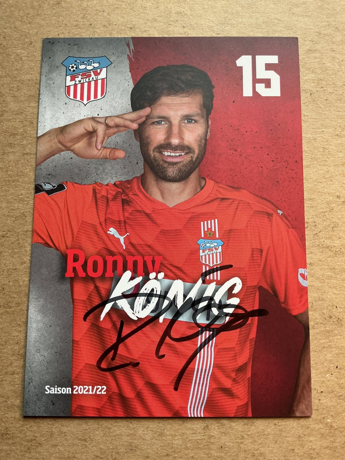 Ronny König, Germany 🇩🇪 FSV Zwickau 2021/22 hand signed - Autographs-World