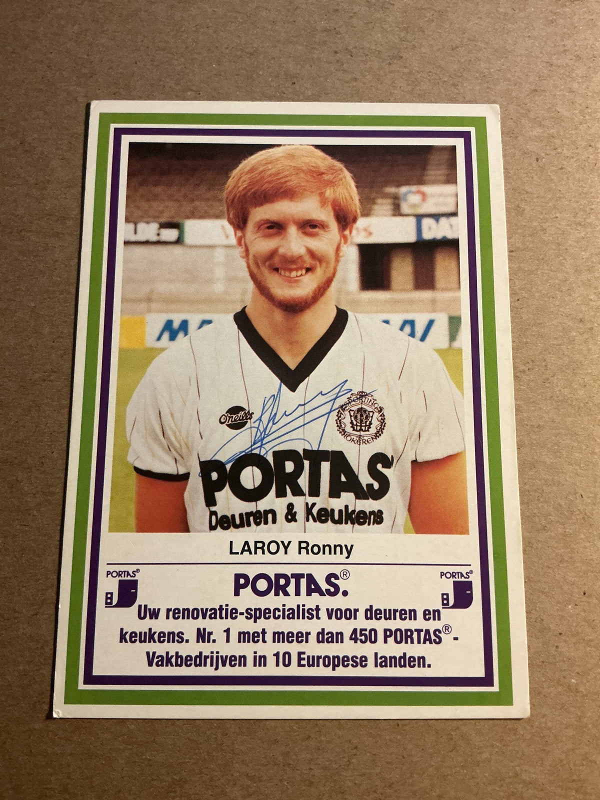 Ronny Laroy, Belgium 🇧🇪 KSC Lokeren 1983/84 hand signed - Autographs-World