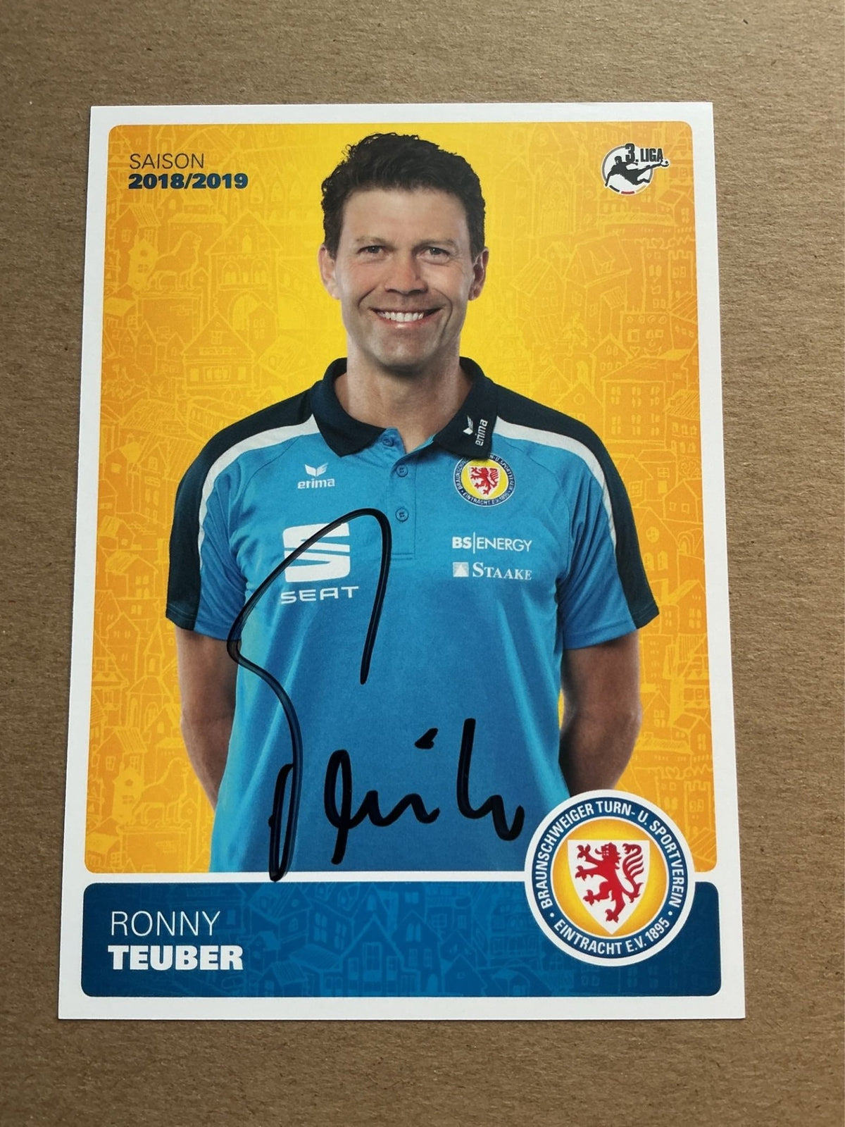 Ronny Teuber, Germany 🇩🇪 Eintracht Braunschweig 2018/19 hand signed - Autographs-World