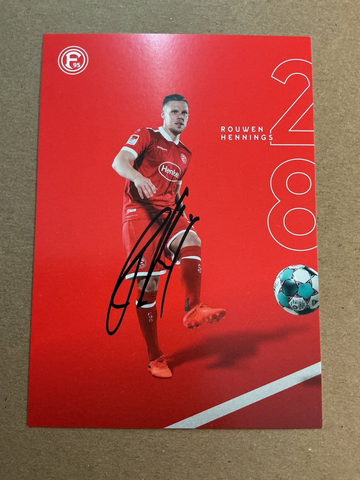 Rouwen Hennings, Germany 🇩🇪 Fortuna Düsseldorf 2020/21 hand signed - Autographs-World