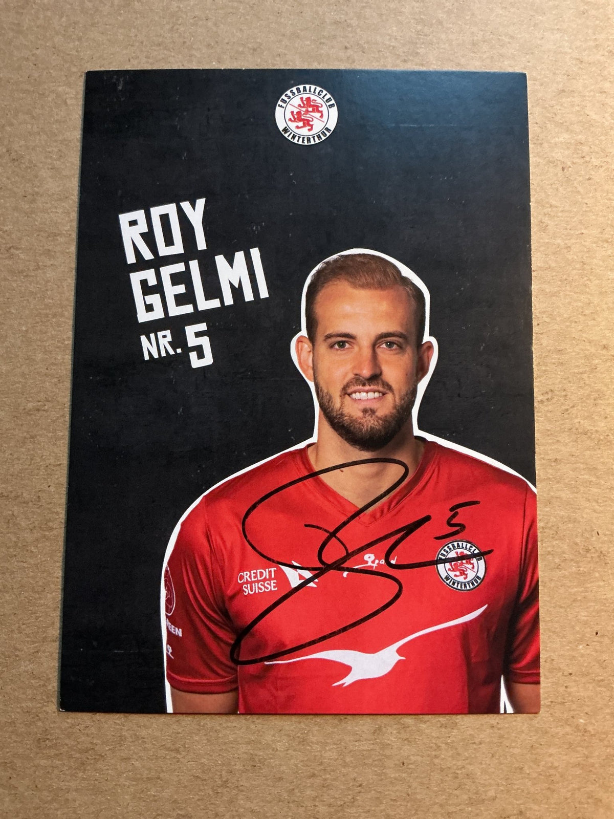 Roy Gelmi, Switzerland 🇨🇭 FC Winterthur 2022/23 hand signed - Autographs-World