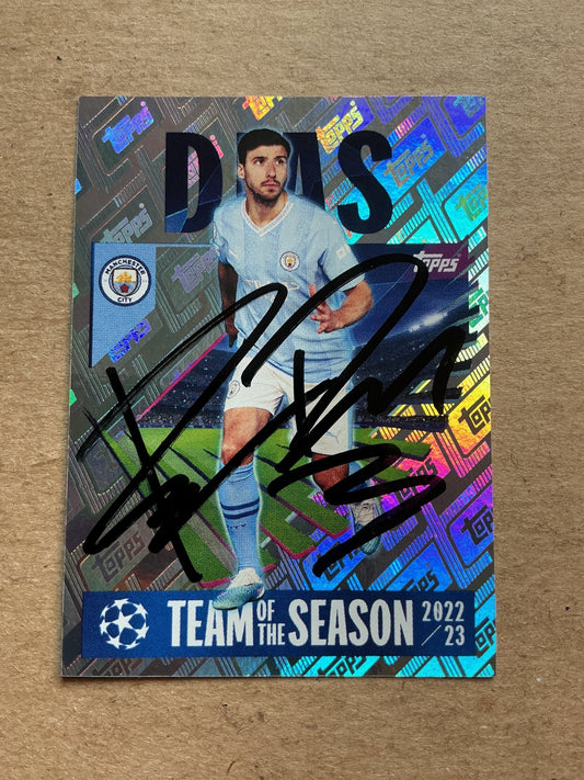 Ruben Dias, Portugal 🇵🇹 Manchester City 2023/24 Topps hand signed - Autographs-World