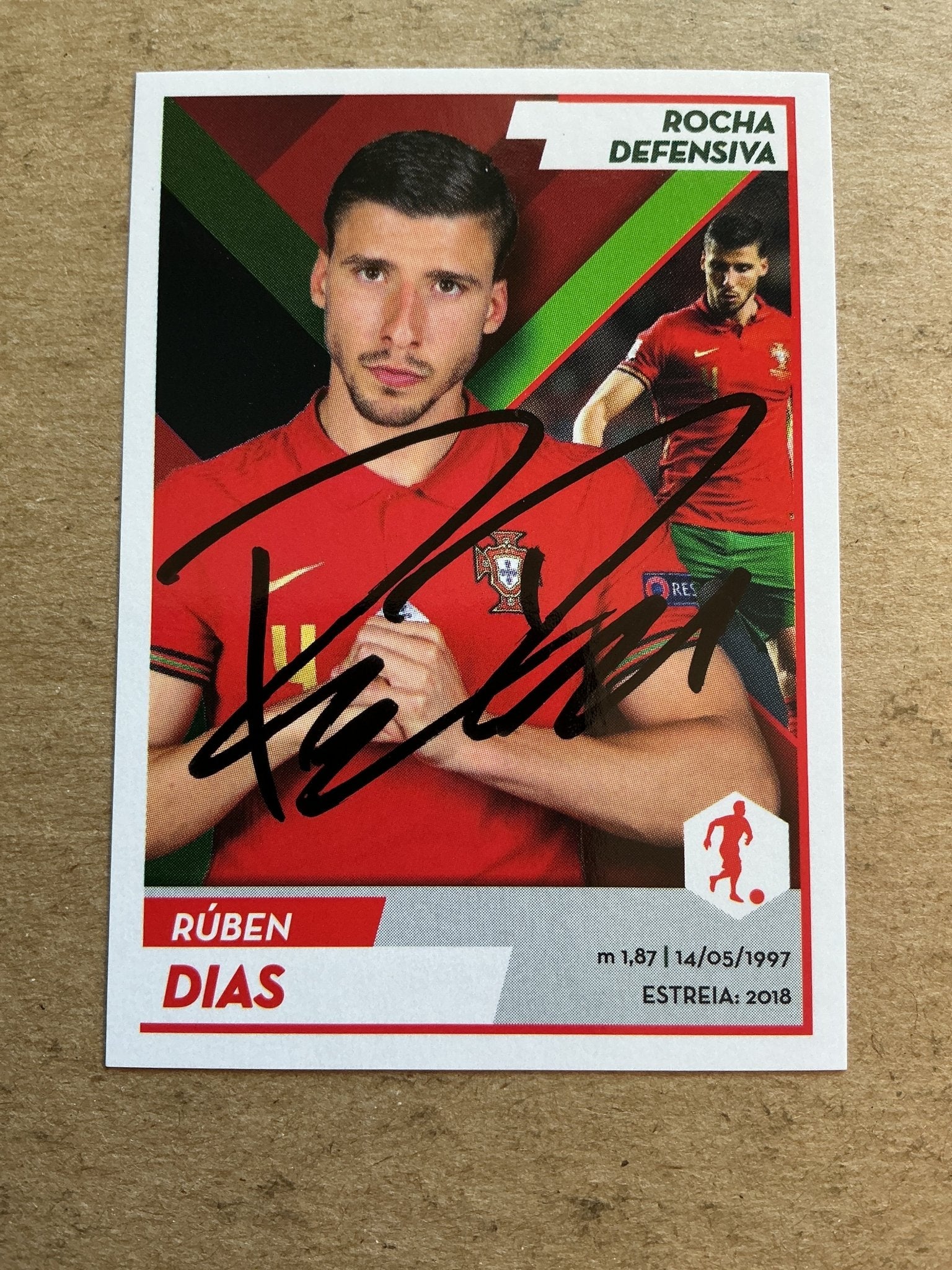 Rúben Dias, Portugal 🇵🇹 UEFA Euro 2020 Panini hand signed - Autographs-World