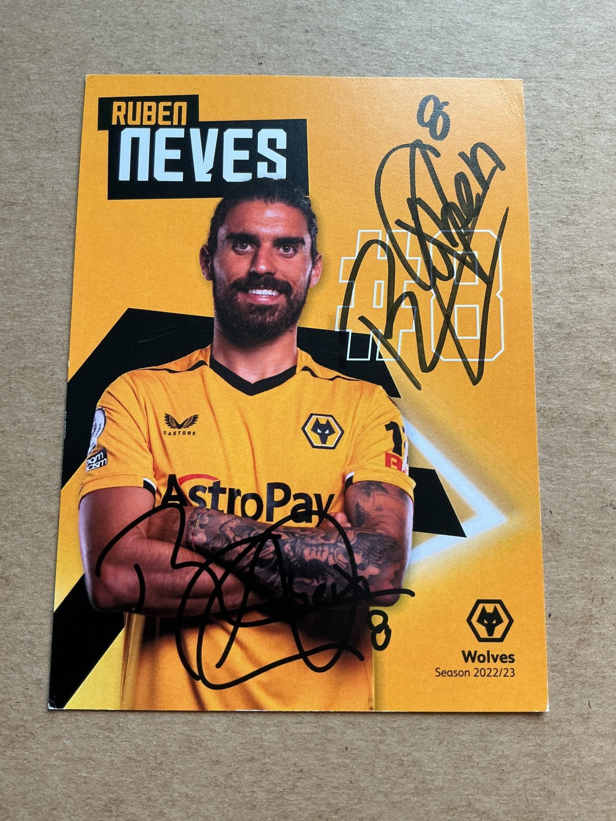 Rúben Neves, Portugal 🇵🇹 Wolverhampton Wanderers 2022/23 hand signed - Autographs-World