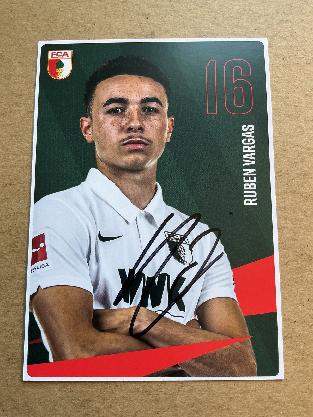 Ruben Vargas, Switzerland 🇨🇭 FC Augsburg 2020/21 hand signed - Autographs-World