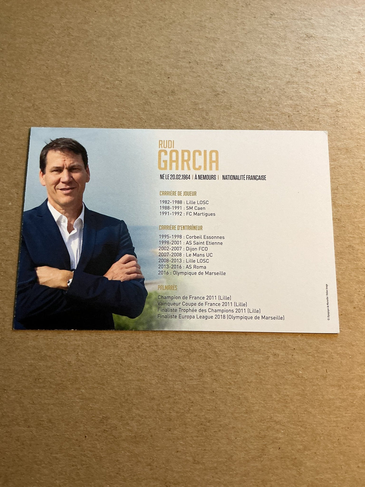 Rudi Garcia, France 🇫🇷 Olympique Marseille 2018/19 hand signed - Autographs-World