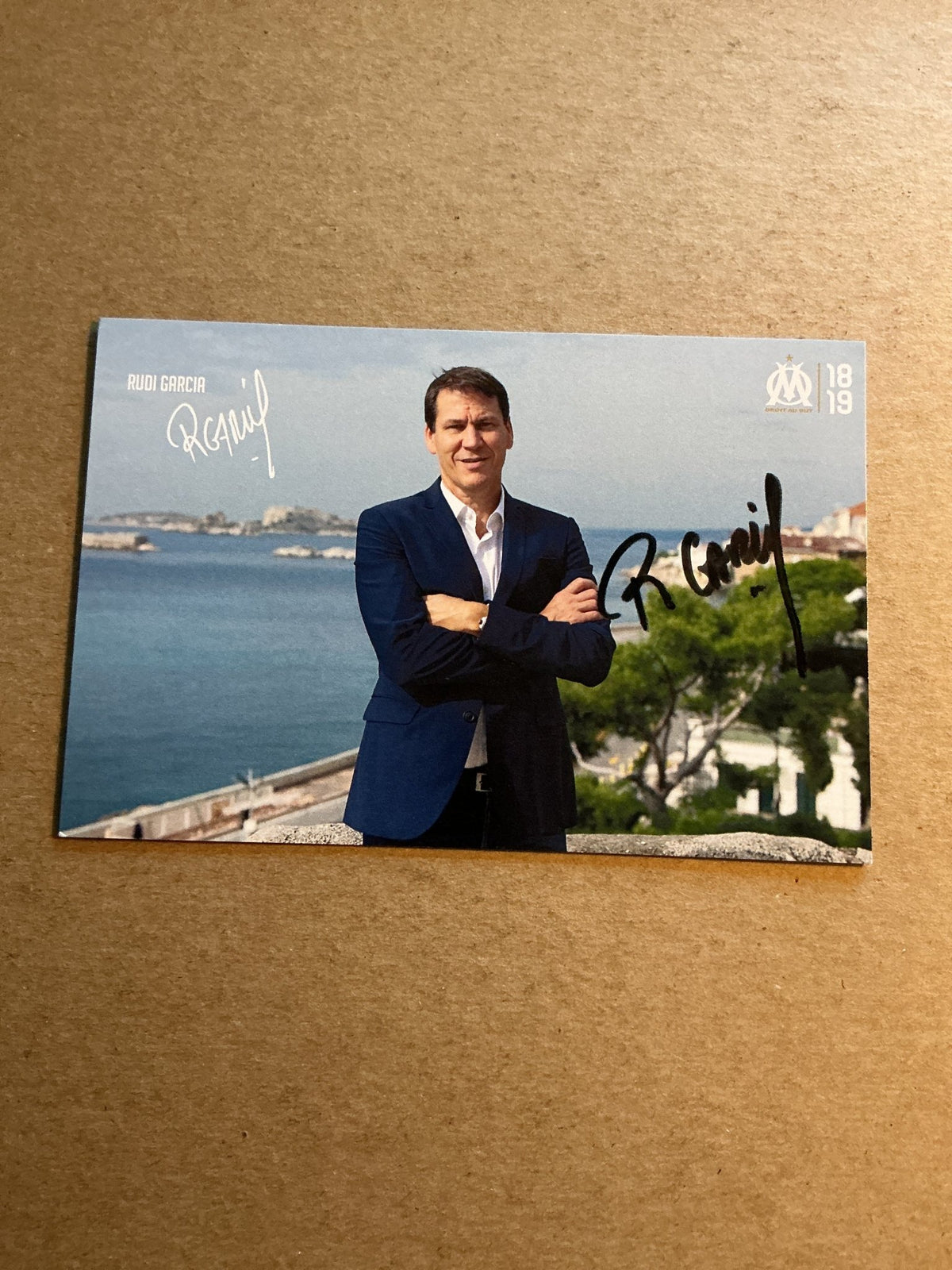 Rudi Garcia, France 🇫🇷 Olympique Marseille 2018/19 hand signed - Autographs-World