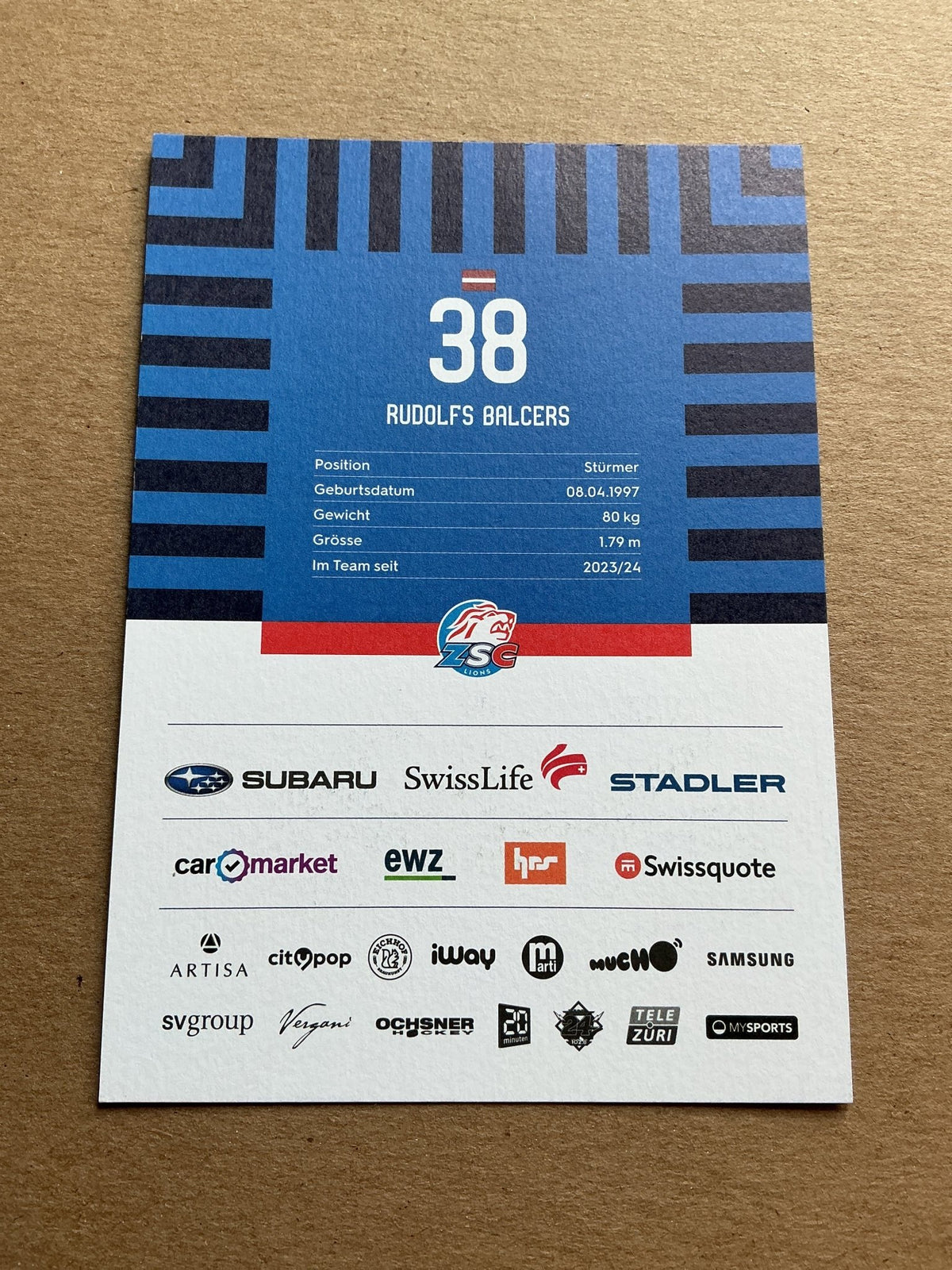 Rudolfs Balcers, Latvia 🇱🇻 ZSC Lions 2024/25 hand signed - Autographs-World